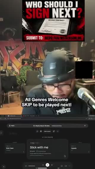 TikTok live: Who should I sign next??? by @mstacksonline