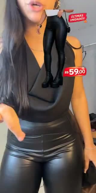 Calça de couro promoção frio