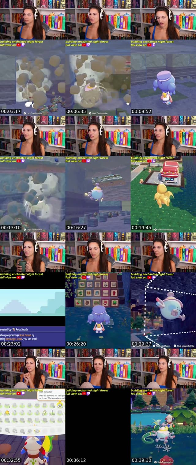 TikTok live: building giant night forest by @alexiaraye