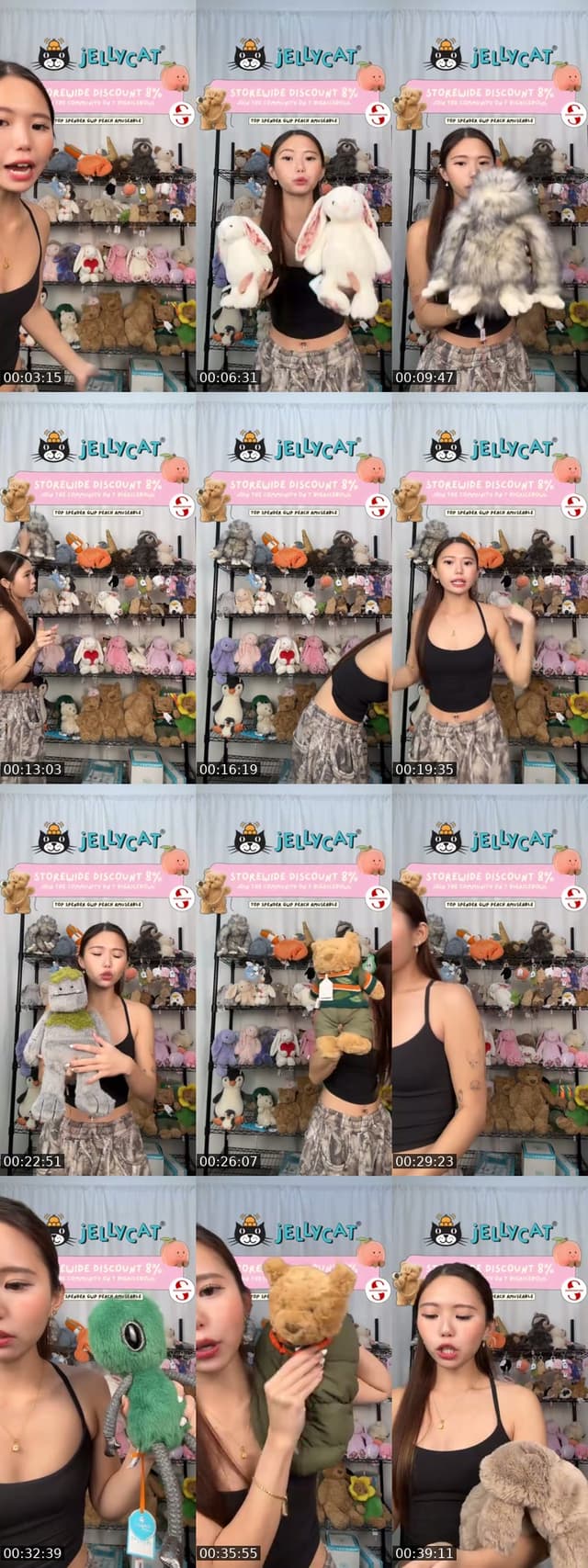 TikTok live: JELLYCAT stream 🐰 by @smolriceee