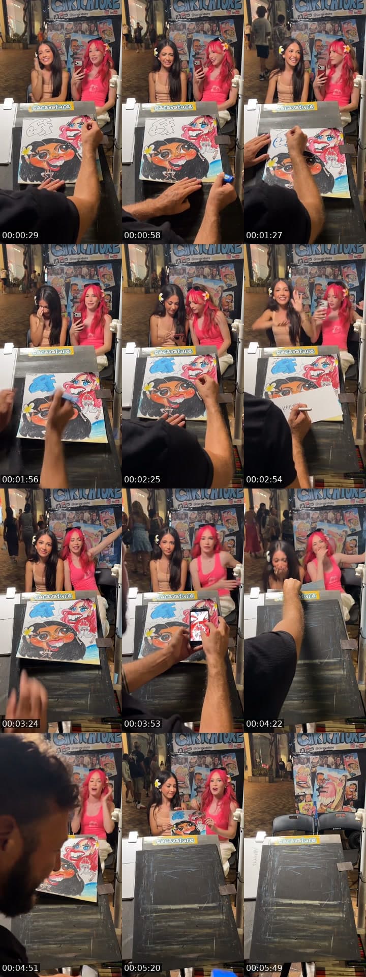 @caravature TikTok live stream