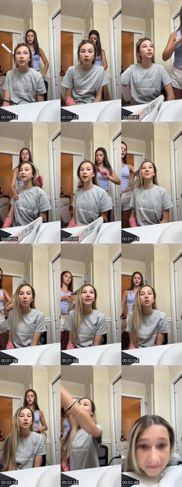 TikTok live: straighten my hair for school by @emmabettner