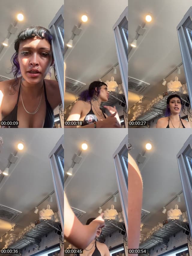 TikTok live: work bikini barista by @marilynmondeathro