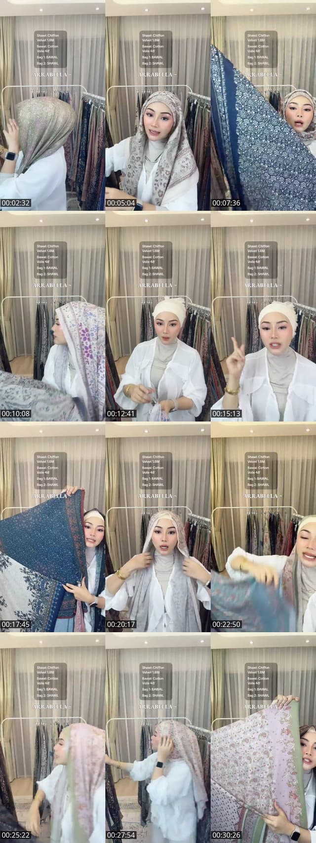 TikTok live: REVIEW SHAWL N BAWAL CANTIK 😍 by @theainqurratu