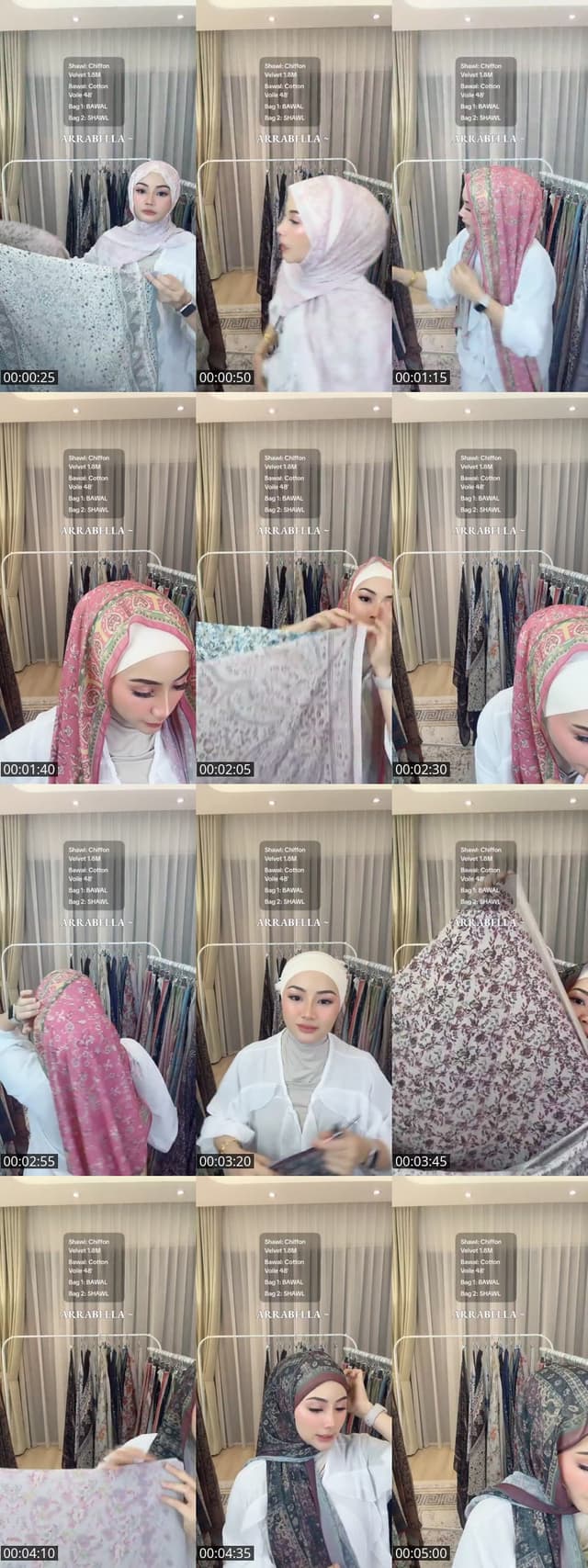 TikTok live: REVIEW SHAWL N BAWAL CANTIK 😍 by @theainqurratu