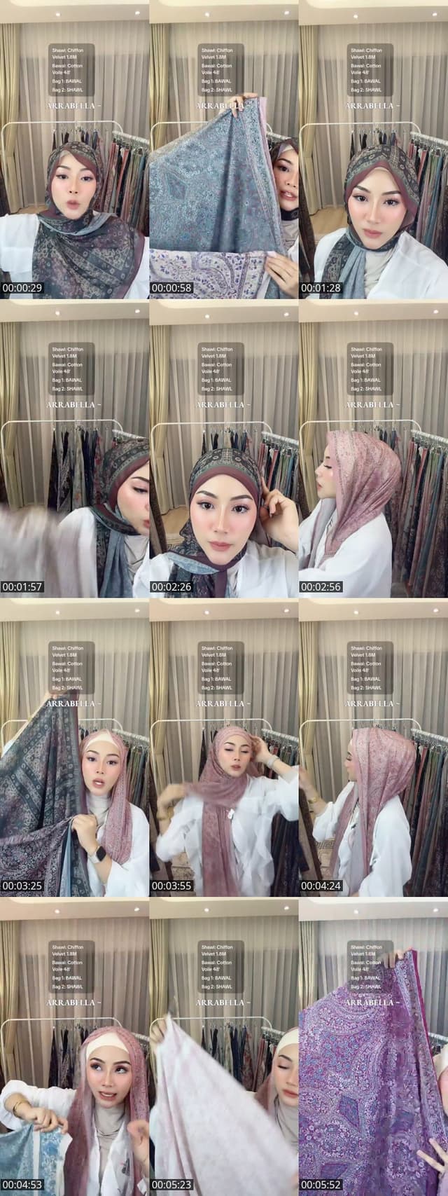 TikTok live: REVIEW SHAWL N BAWAL CANTIK 😍 by @theainqurratu