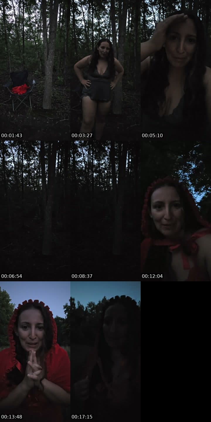 Outfit changes in the woods