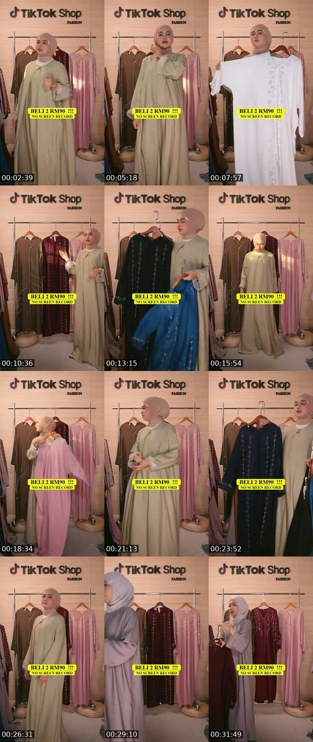 TikTok live: JUBAH ABAYA MURAH!!! by @tiktokshopfashion.my