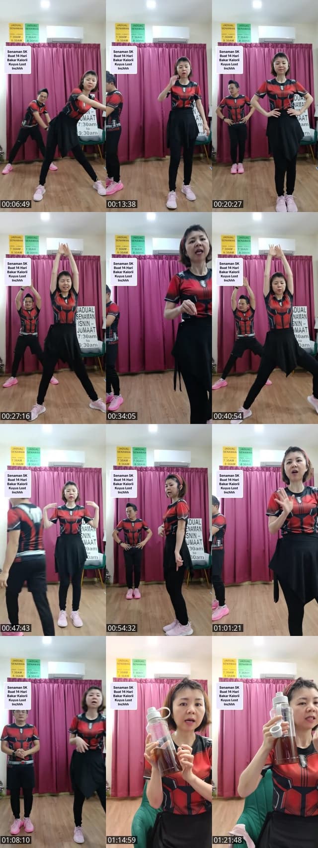 TikTok live: Senaman tak berlari melompat 💃 by @watermummy_5k