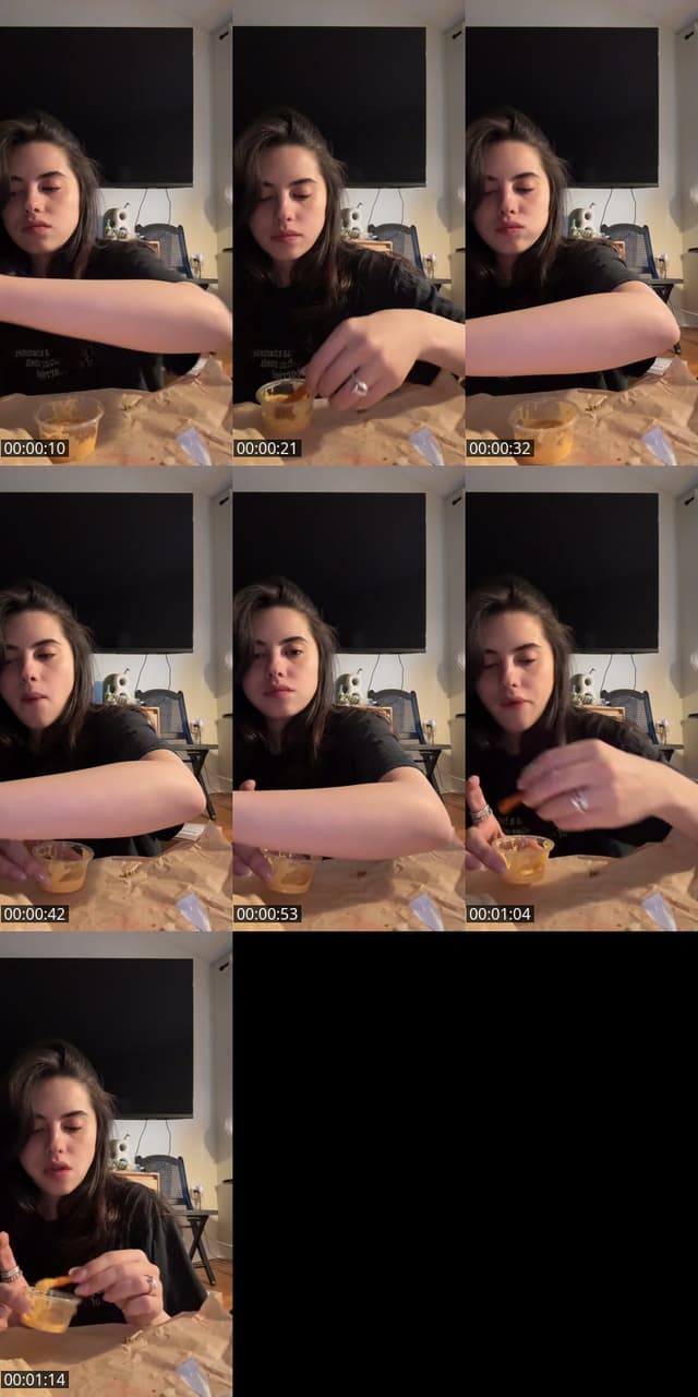 TikTok live: Eating not talking by @morganbcohen