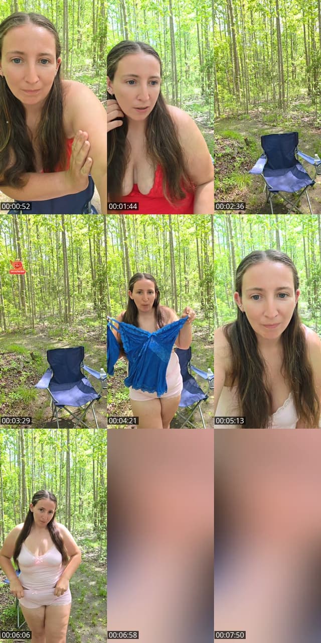 TikTok live: Outfit changes in the woods by @destiney6624