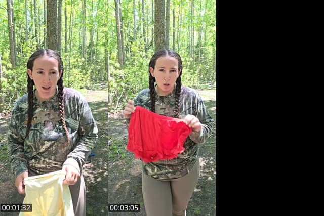 TikTok live: Outfit changes in the woods by @destiney6624