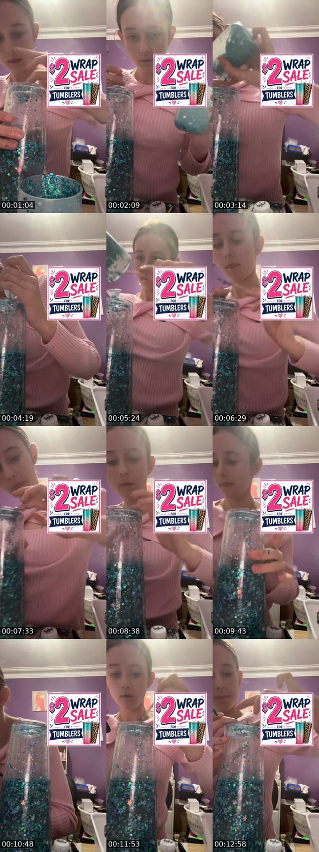 TikTok live: Wrap sale by @sip.shine.tumblers