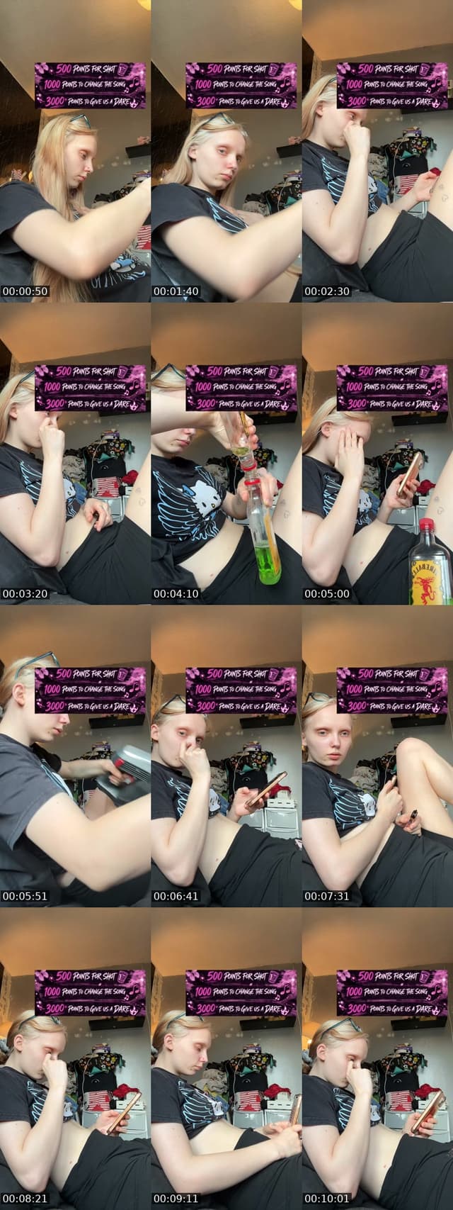 TikTok live: White girl wasted and dares🥃☀️🔞 by @xsophiexwainx
