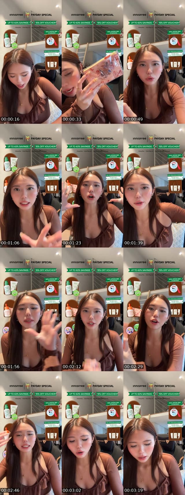 TikTok live: INNISFREE stream 💚 by @smolriceee