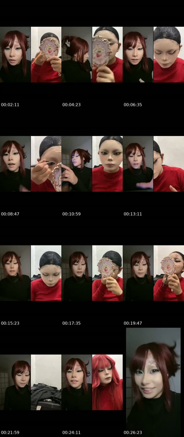 TikTok live: Cosplay make up? by @hiraiii.xyz