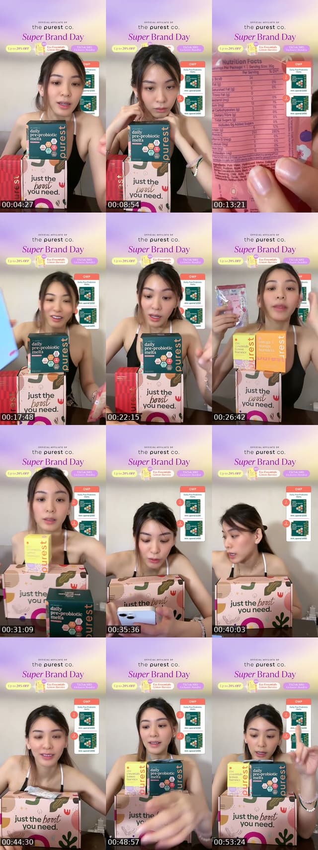 United States TikTok live: Purest Co SUPER BRAND DAY by @jaylenebaobao
