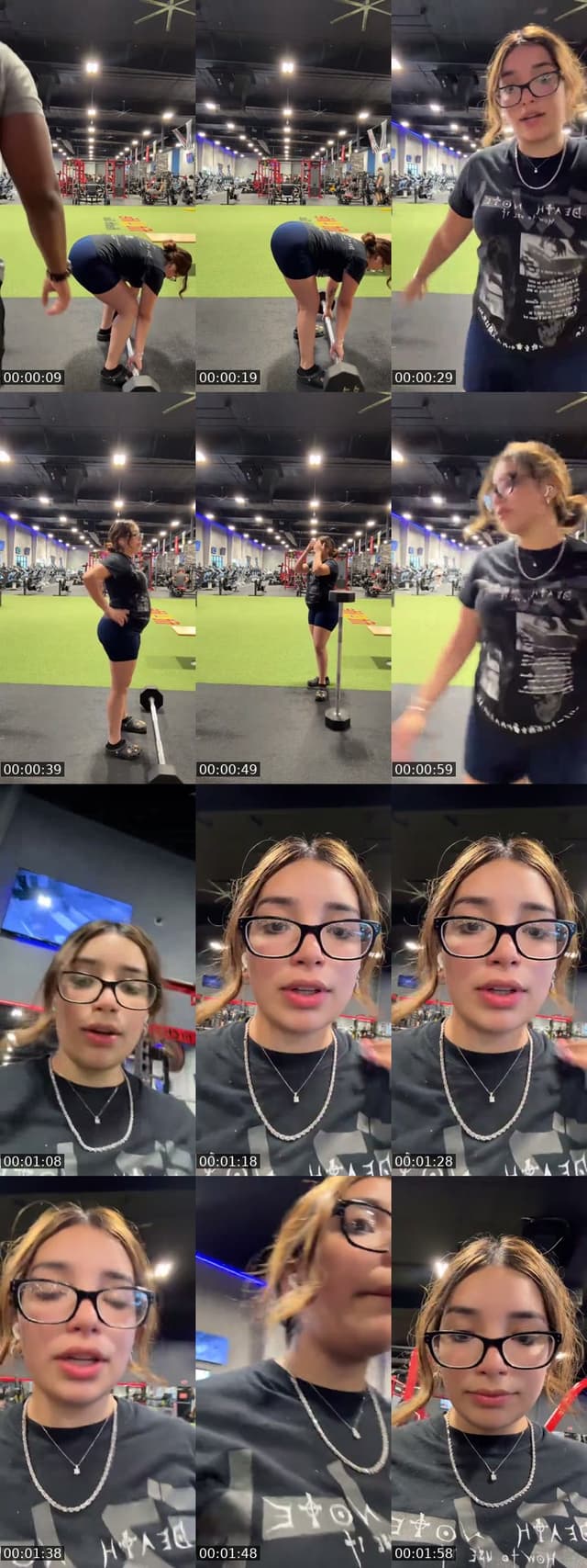 Getting clapped at the gym - @alys2hot4u