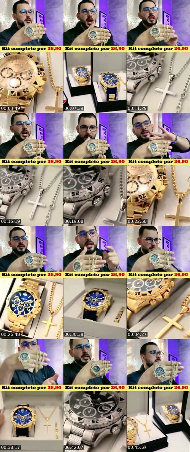 TikTok live: Kit Relógio masculino 26,90 by @mendesmoitinho