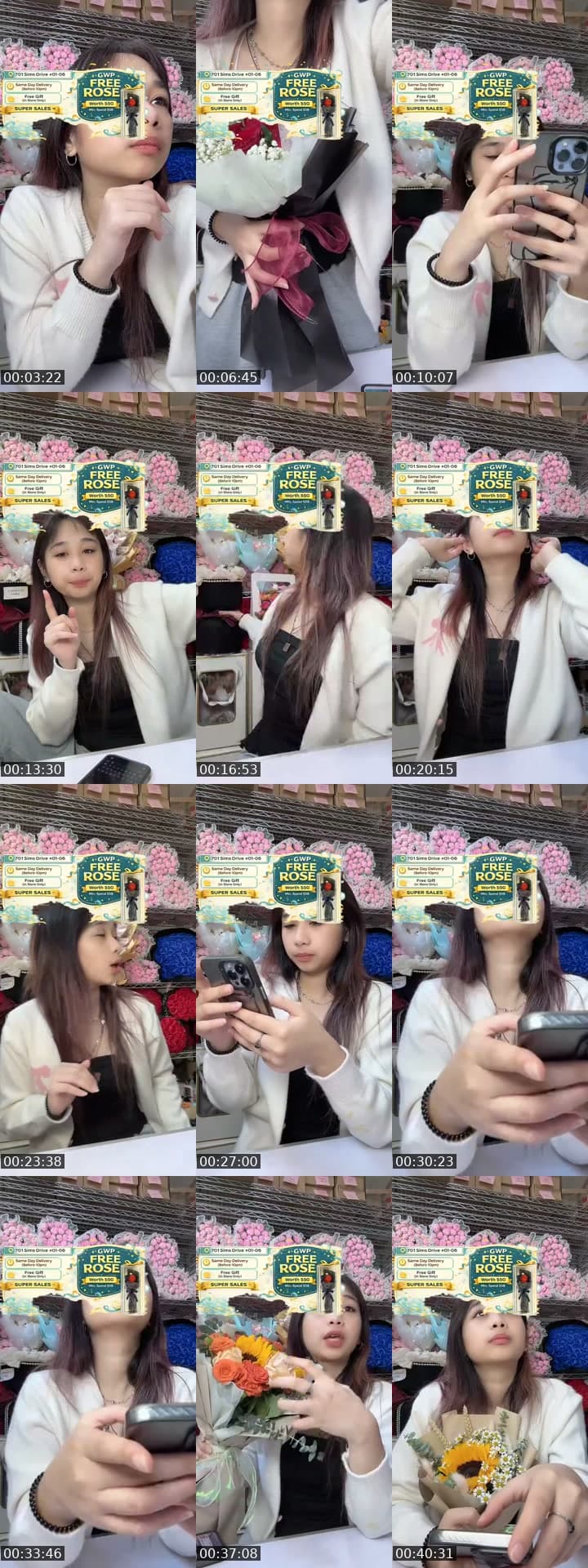 @flowershopsg TikTok live stream
