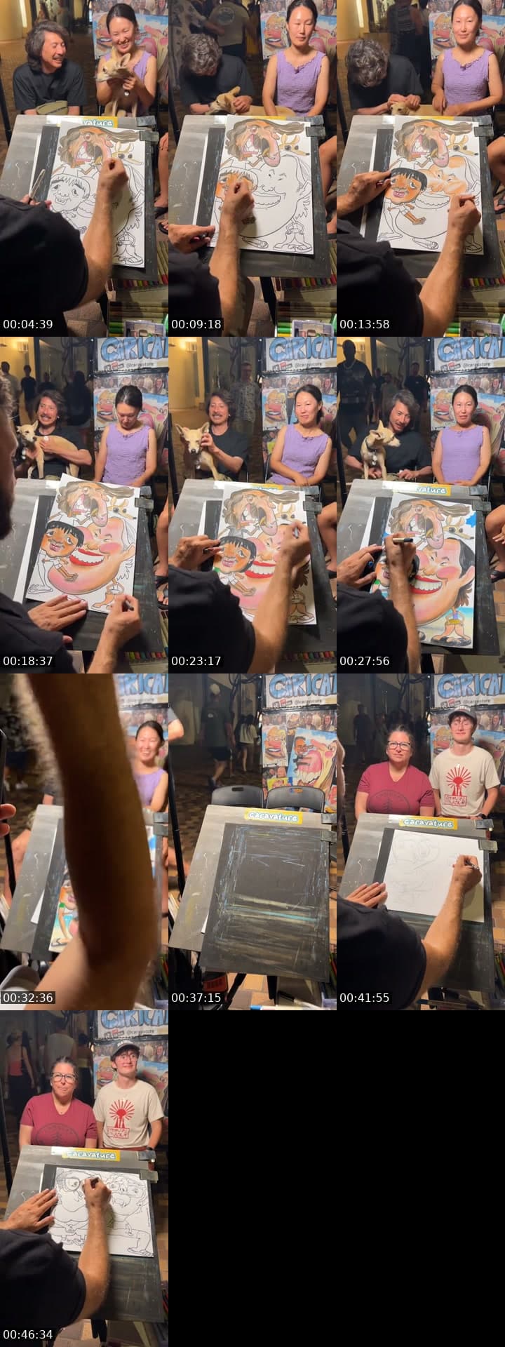 Leon draws crazy in Waikiki HI