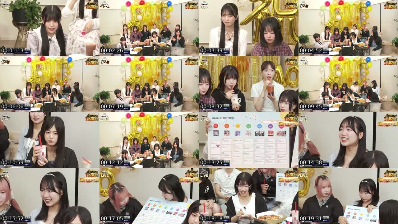 【生配信】Appare! 結成10周年記念生配信
