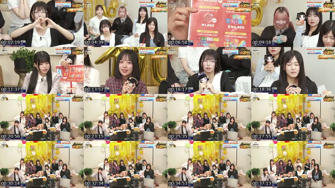 【生配信】Appare! 結成10周年記念生配信