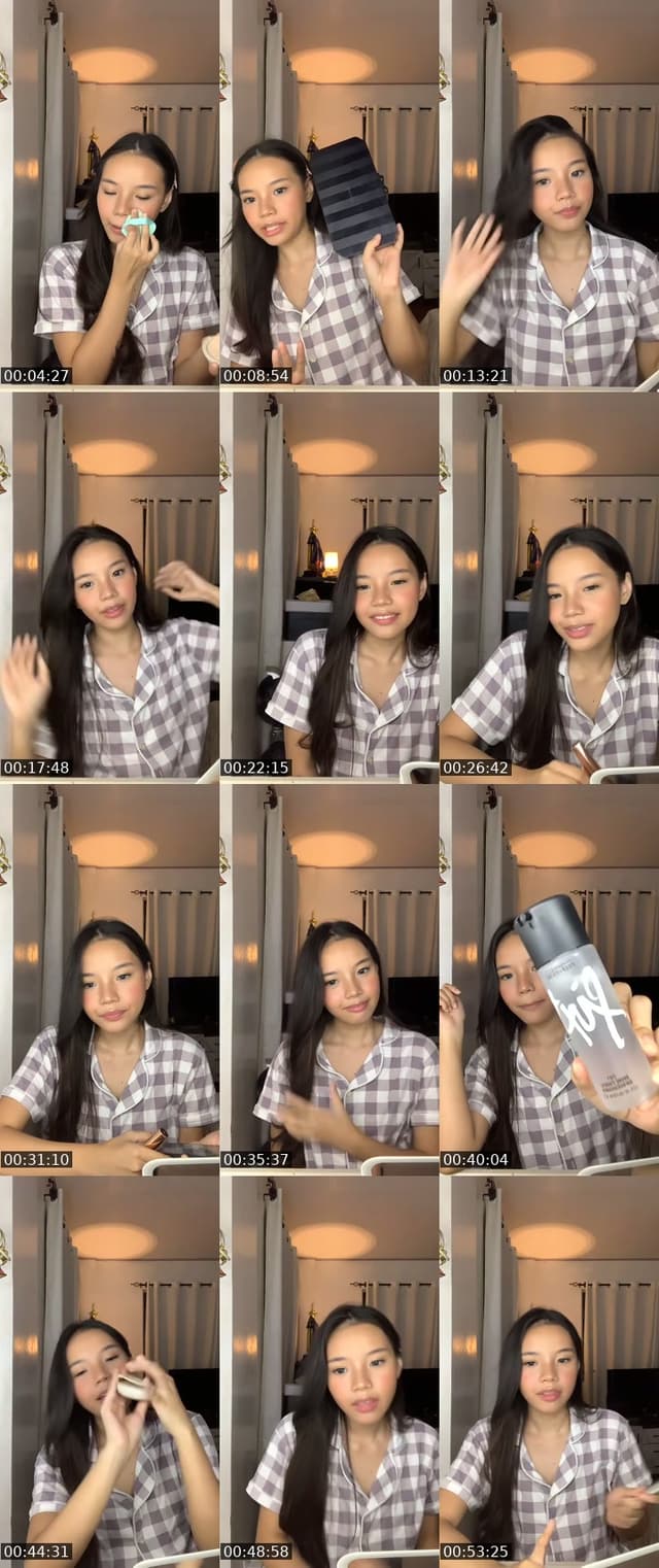 TikTok live: grwm by @leijyhe