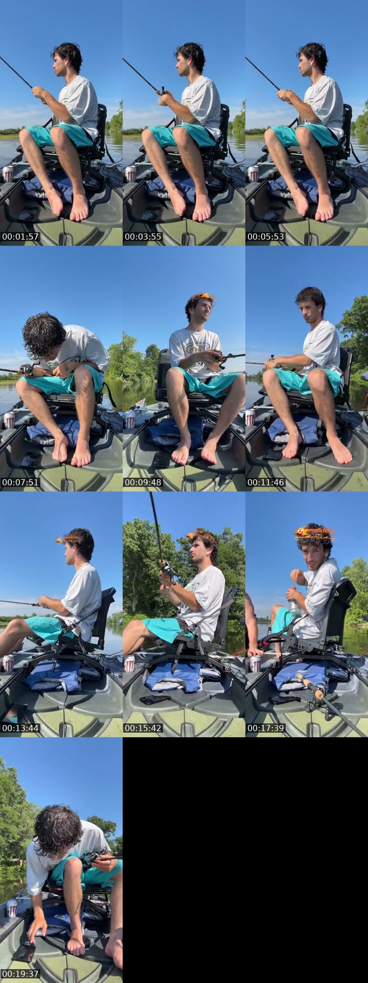 Biker try’s fishing?