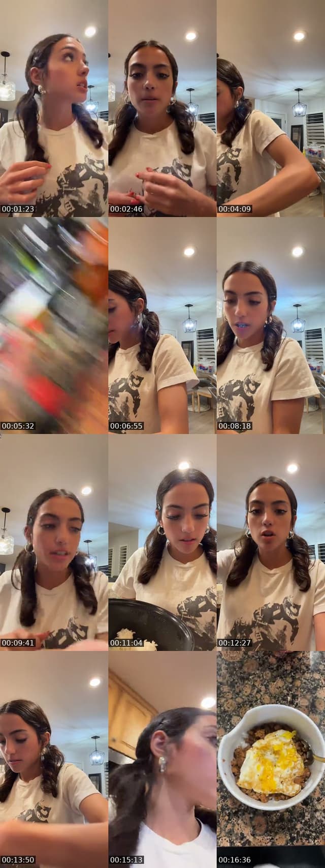 TikTok live: make dinner w me by @michella.smella