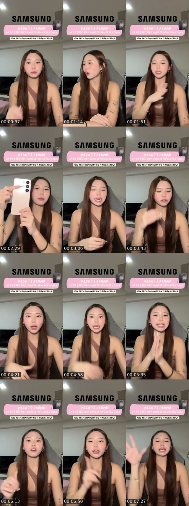 TikTok live: SAMSUNG stream 📲 by @smolriceee