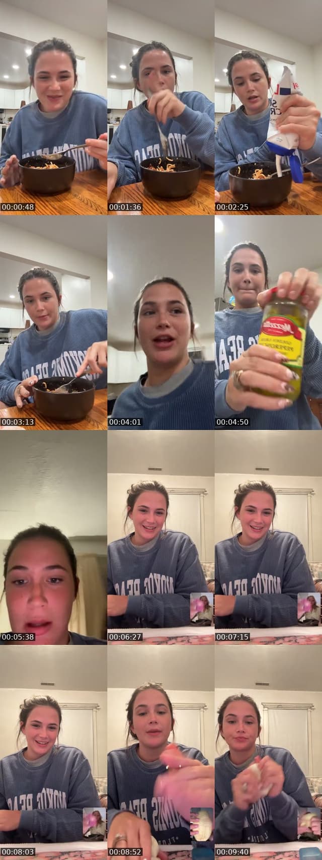 TikTok live: Eating  chatting again by @nailsbytomi
