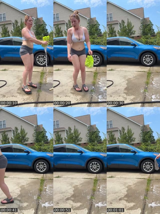 Washing car getting sun - @beskyeee