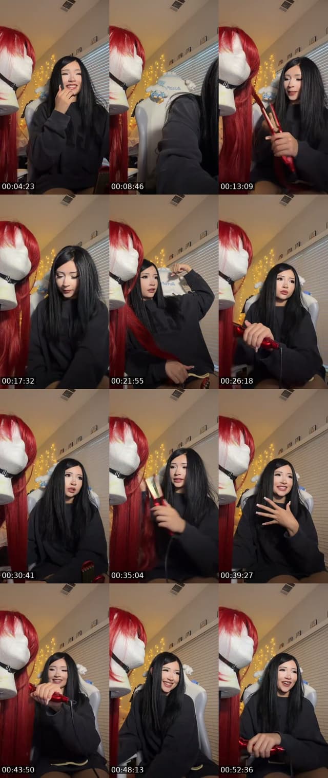 TikTok live: wig style and yap (twitch) by @kora.aura