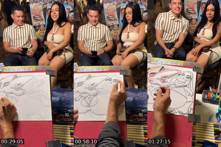 @caravature TikTok live stream