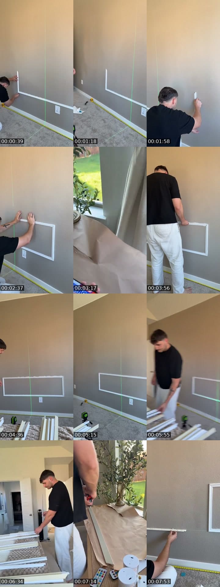 Adding Wall Trim in Our Room :))