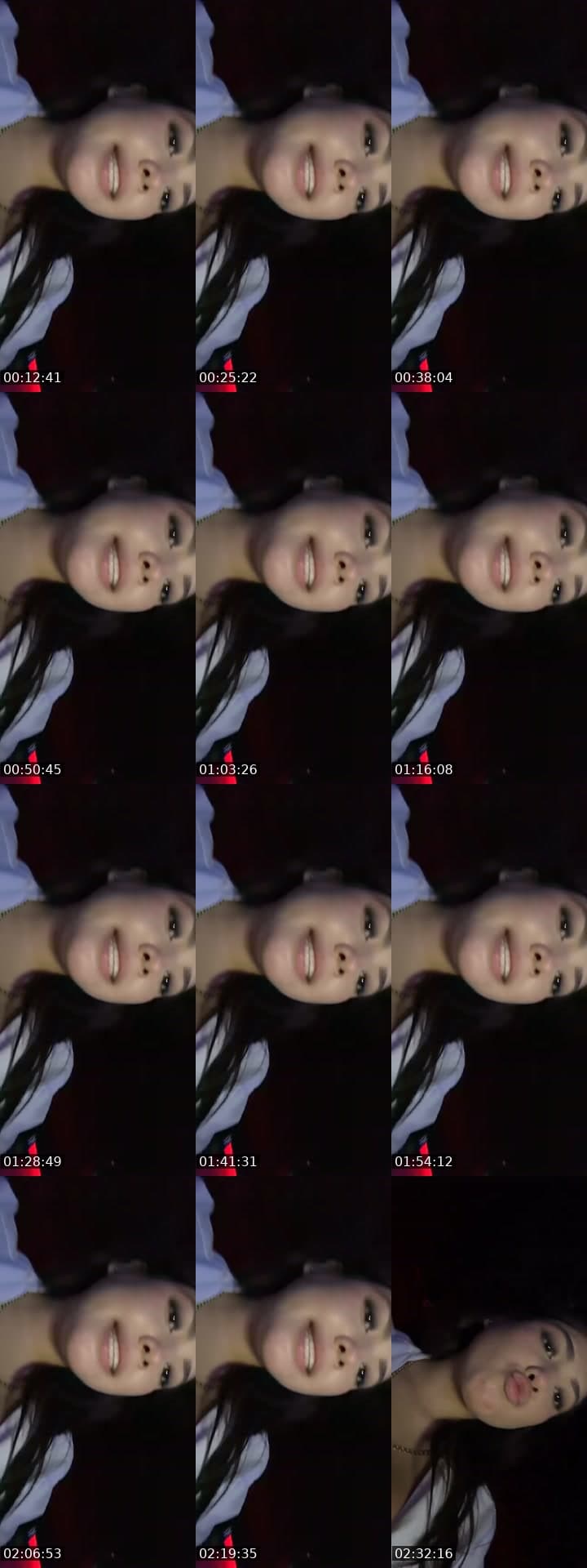 ; )