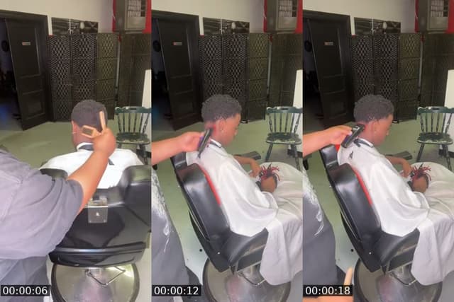 Chopping the dreads off - @travthabarber