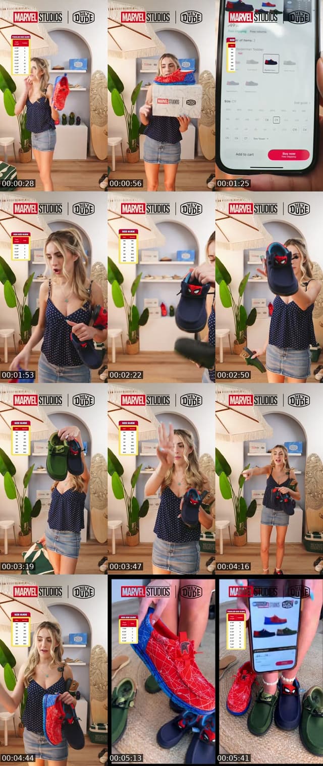 TikTok live: Spider Man Collab Official Drop! by @heydudeshop_us