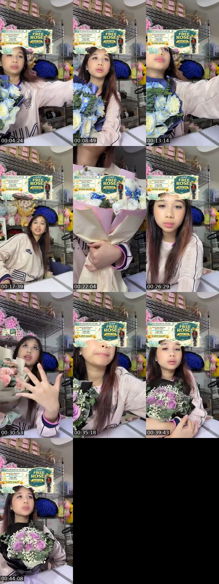 @flowershopsg TikTok live stream
