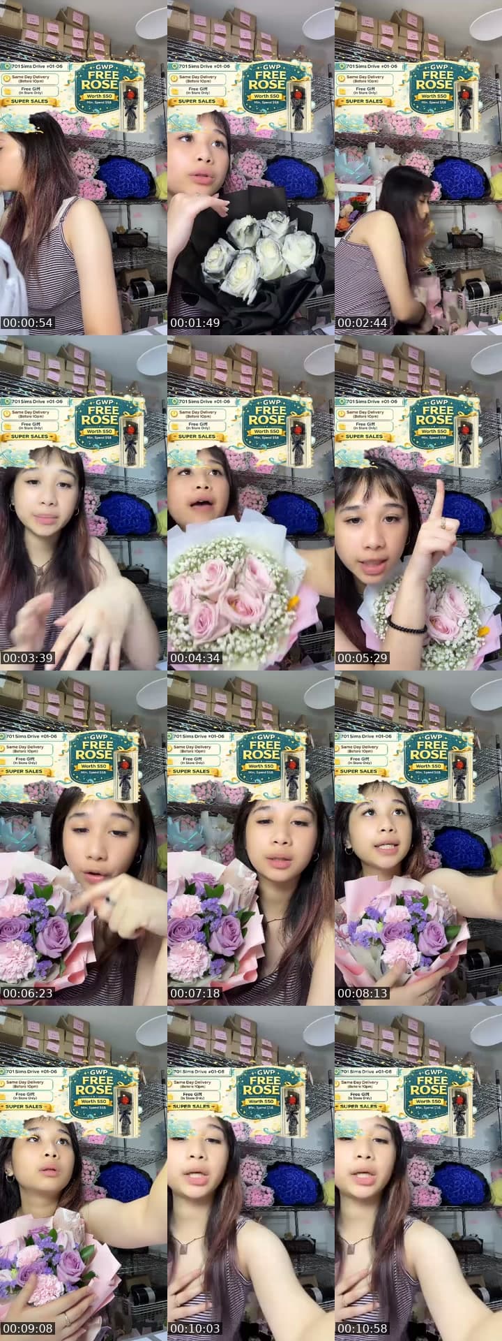 @flowershopsg TikTok live stream