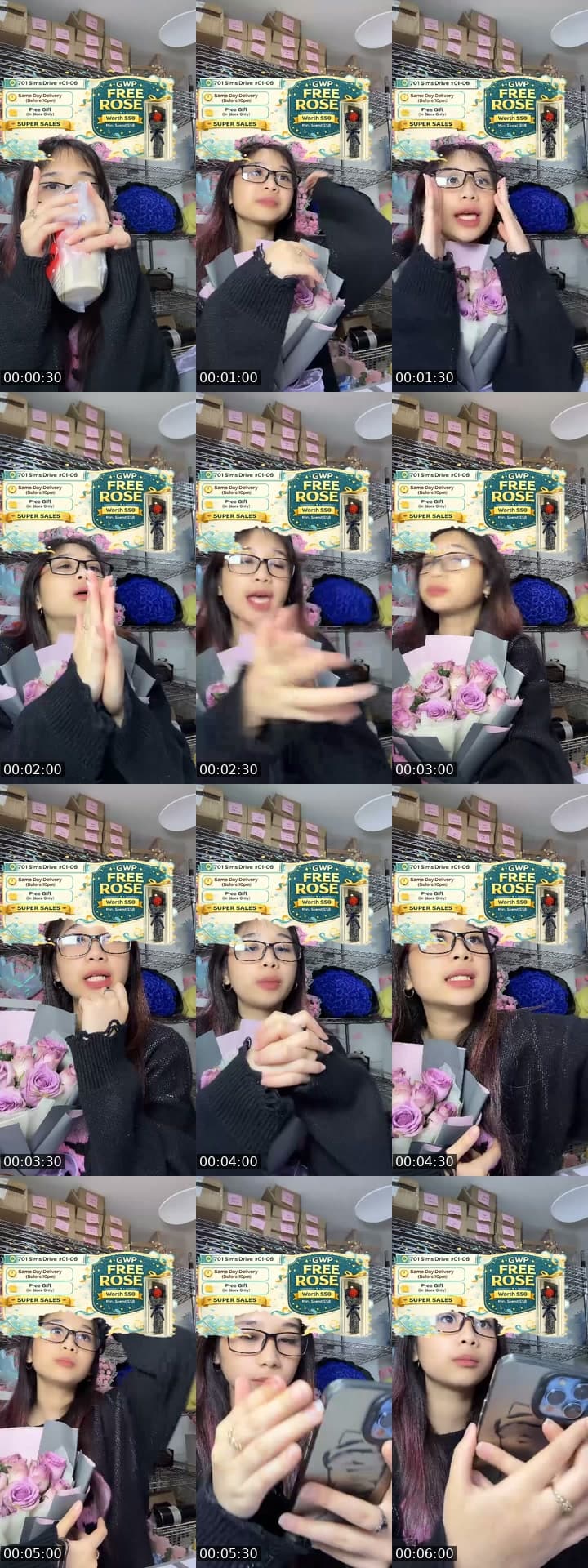 @flowershopsg TikTok live stream