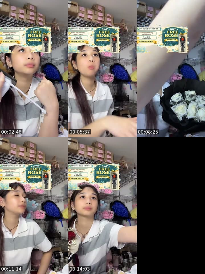 @flowershopsg TikTok live stream