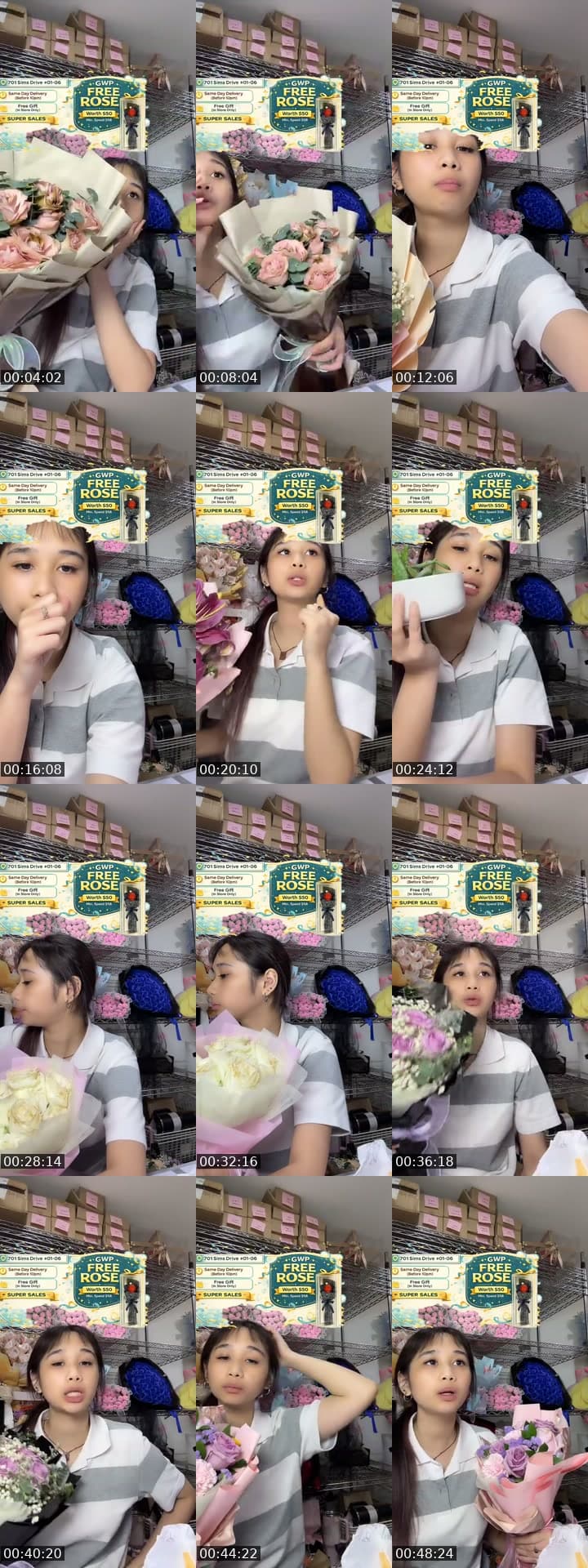 @flowershopsg TikTok live stream