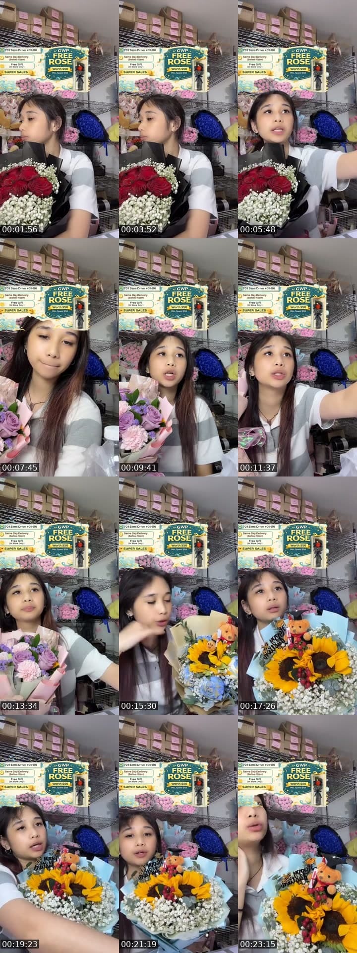@flowershopsg TikTok live stream
