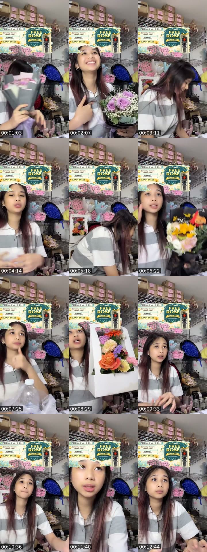 @flowershopsg TikTok live stream