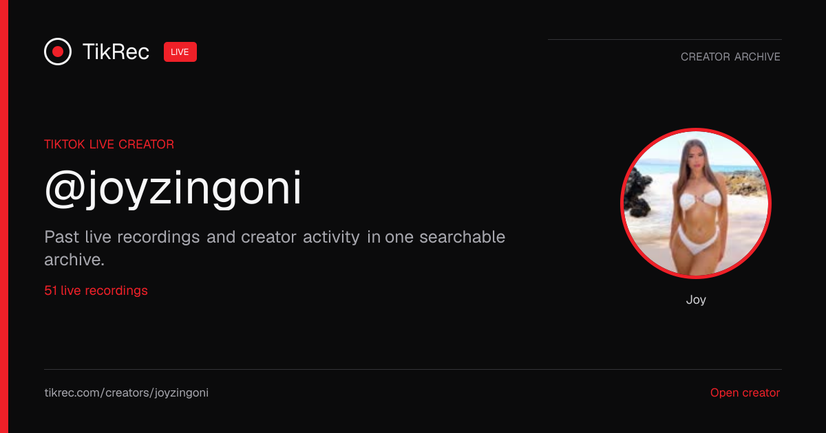 @joyzingoni TikTok Live Recordings - Page 2 | TikRec