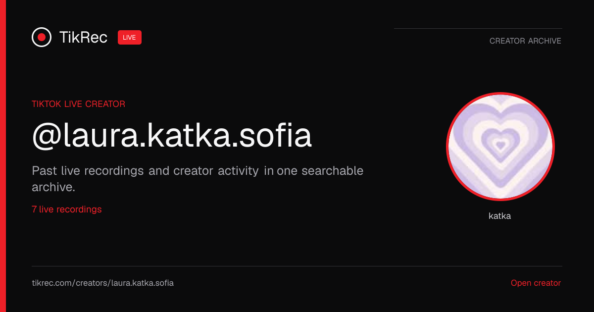 @laura.katka.sofia TikTok Live Recordings | TikRec