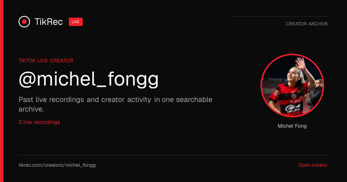 @michel_fongg TikTok Live Recordings | TikRec