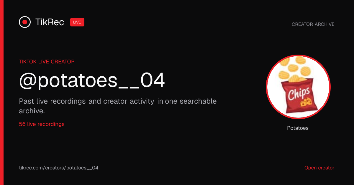 @potatoes__04 TikTok Live Recordings - Page 2 | TikRec
